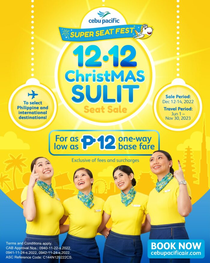 Cebu Pacific ChristMAS SULIT 12.12 sale