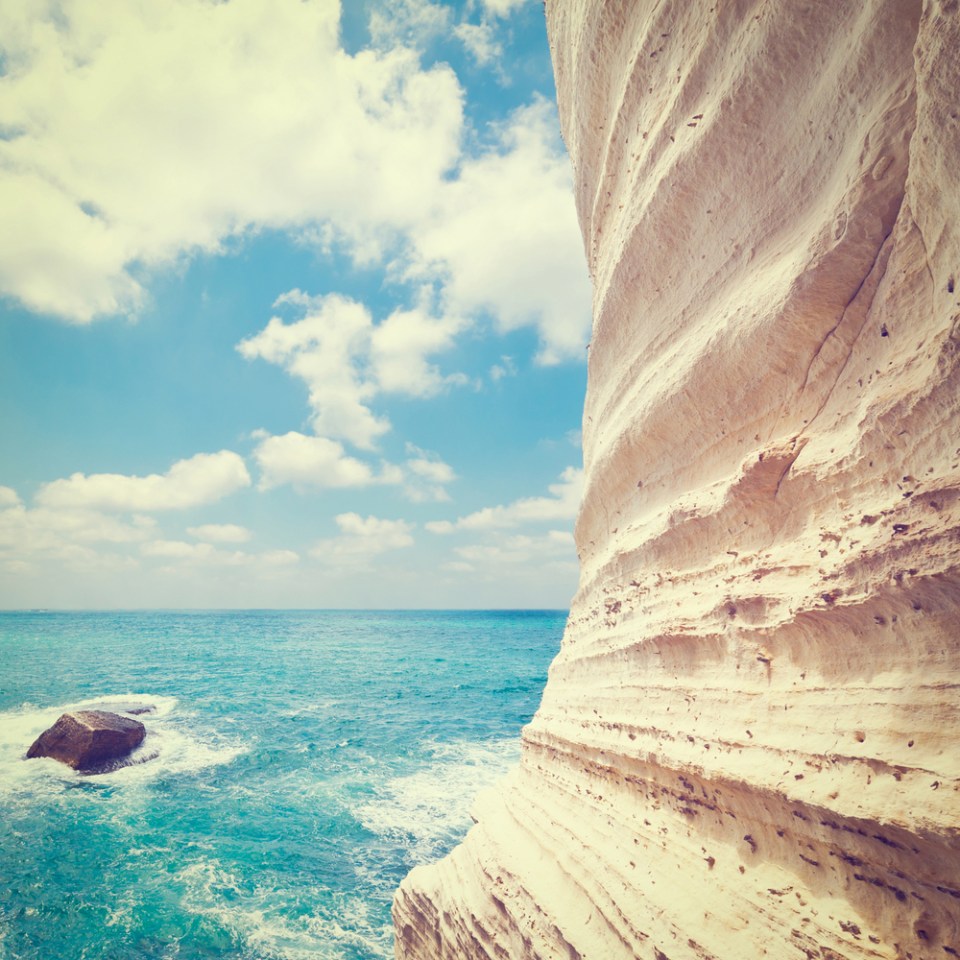 Rosh Hanikra Cliff near Israeli- Lebanese Border