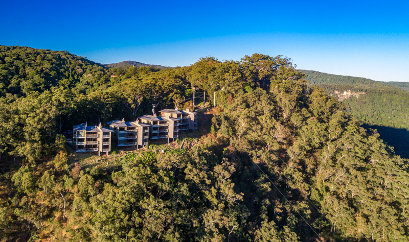 view of binna burra lodges on mountain top