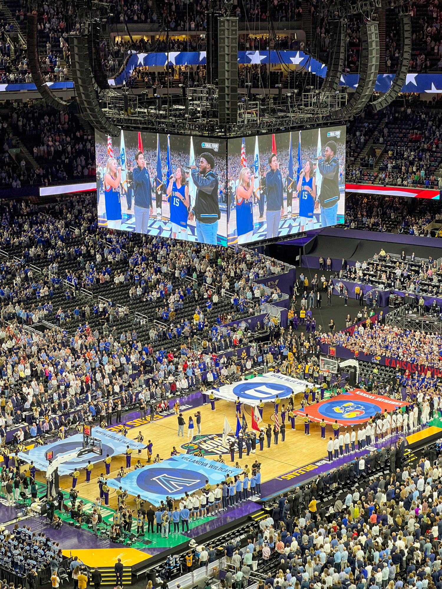The NCAA Final Four opening ceremony at the New Orleans Superdome