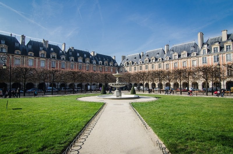 Place des Vosges and Garden Scenery