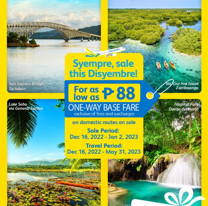 Explore more of the Philippines with Cebu Pacific for as low as PHP 88