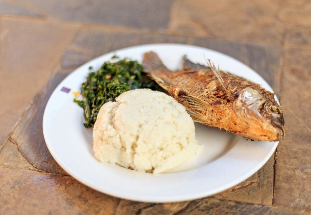 Ugali with fish: a very traditional kenyan dish