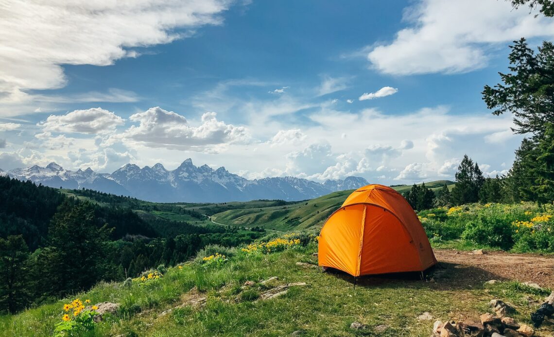 Camping trip in Gros Ventre River Valley, Wyoming with views of the Tetons (photo: Jesse Gardner)