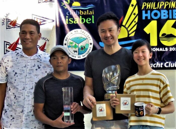 Talisay mayor Nestor Natanauan and top winners Lindo Pahayahay and Michael Ngu