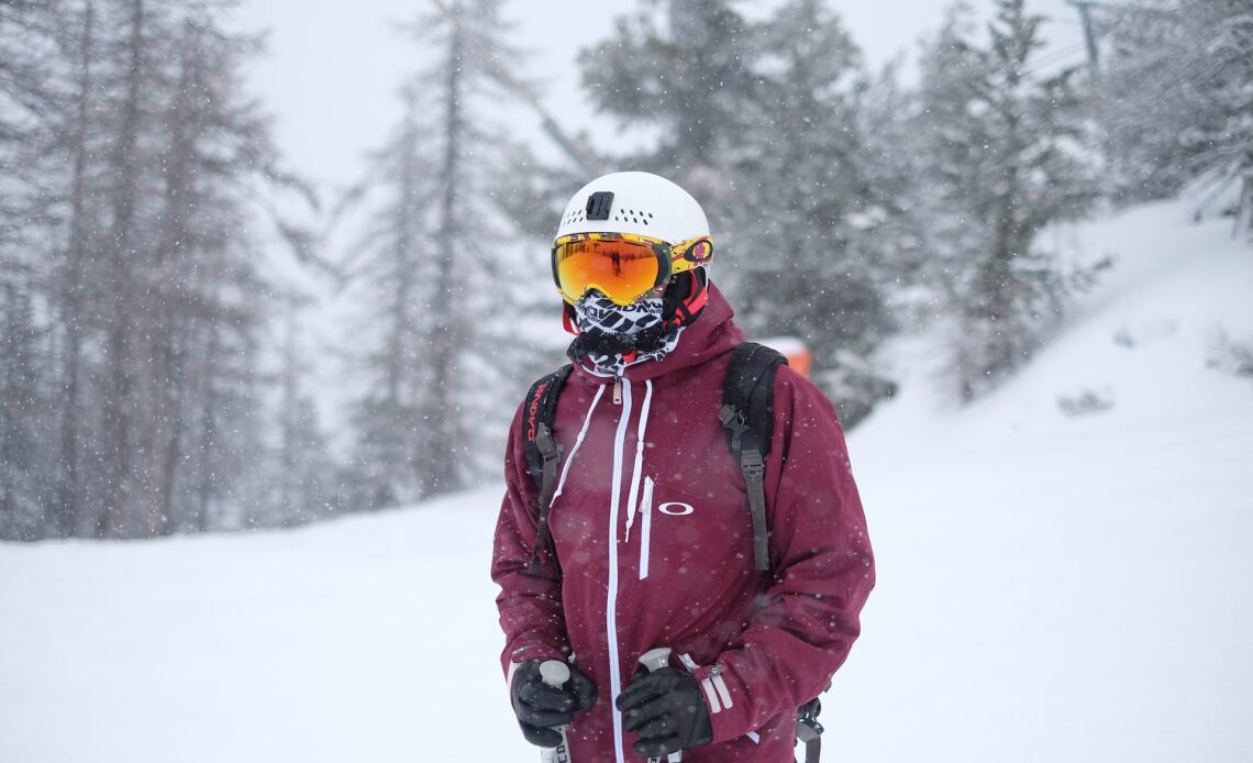 Person with Oakley ski goggles in Tignes, France (photo: Steve Johnston)