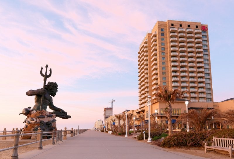 Neptune Sculpture in Virginia Beach Boardwalk