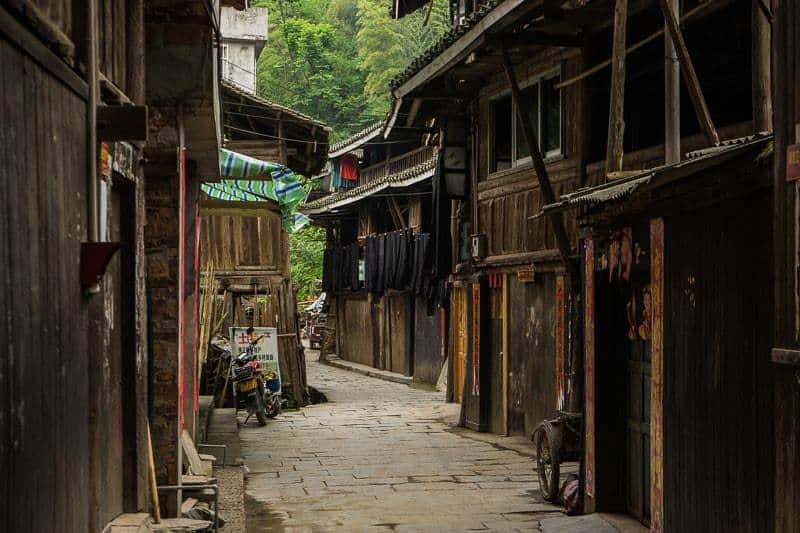 Narrow Alley Chengyang Ancient Village Guangxi China