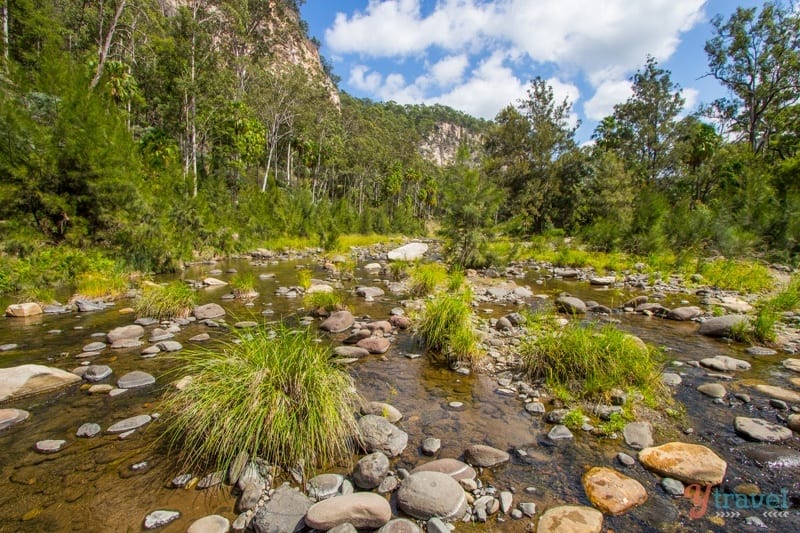 a river with rocks in them