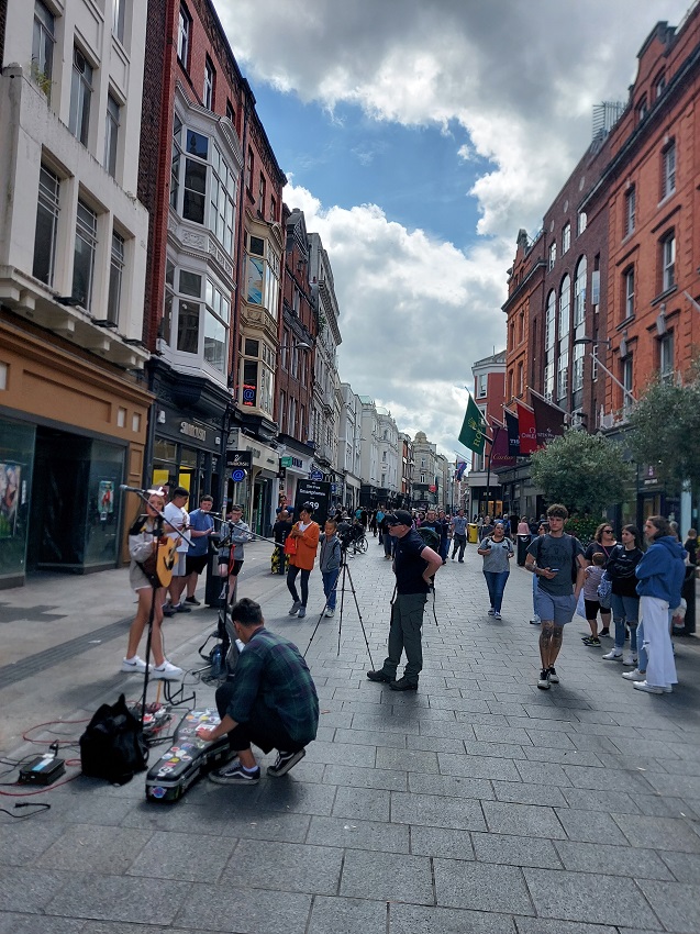 pedestrian street in Dublin city center