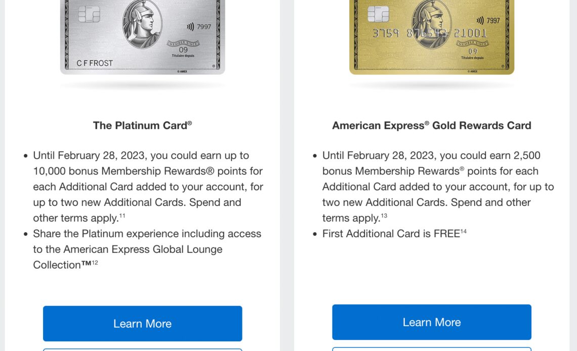 Amex Credit Cards: Earn Bonus Points for Adding Supplementary Cardholders