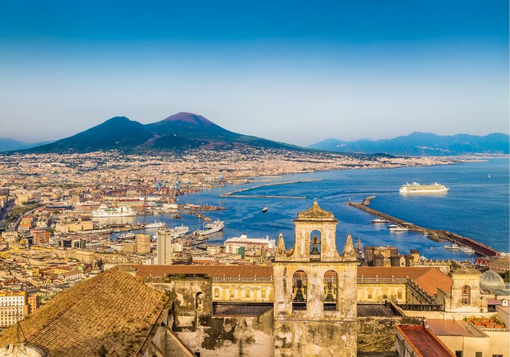 Scenic picture-postcard view of the City of Napoli