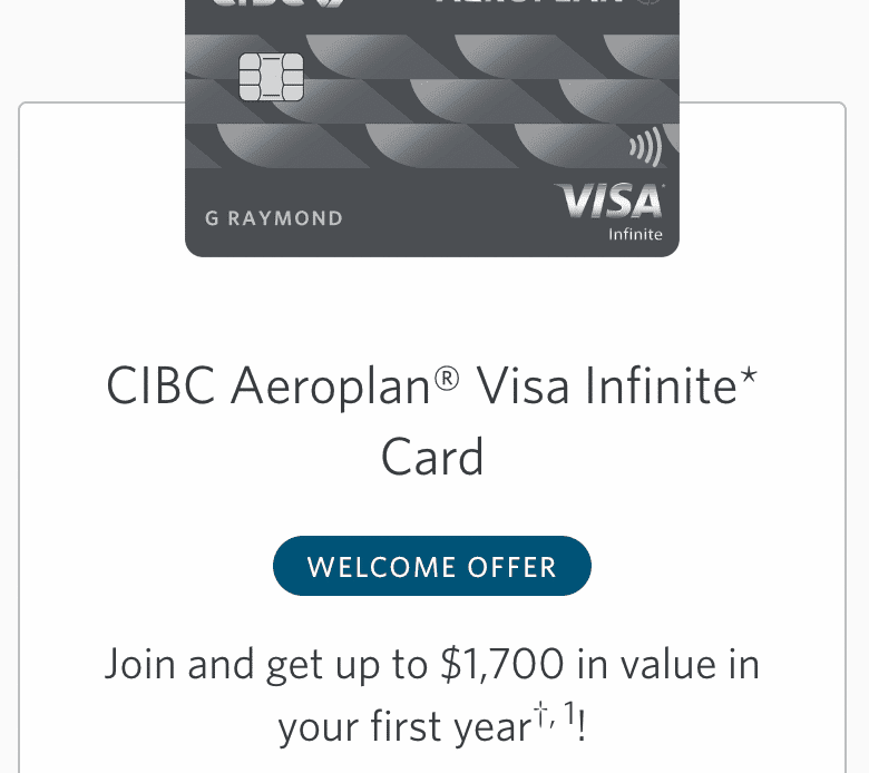 CIBC Aeroplan Visa Infinite: In-Path Offer for 70,000 Aeroplan Points