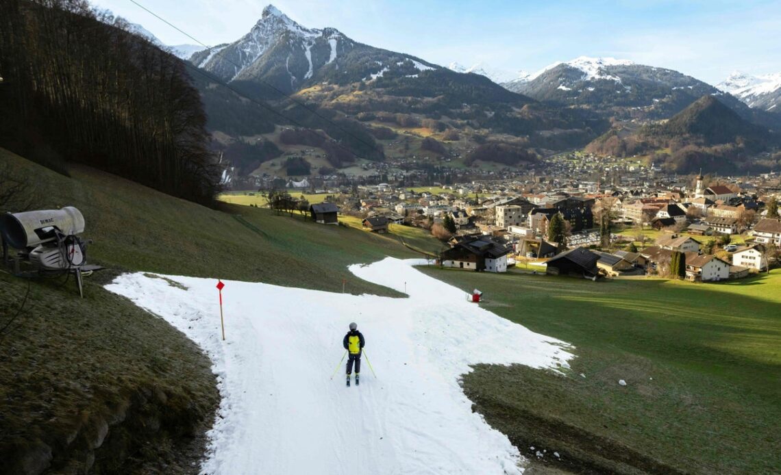 Half of France’s ski slopes closed after unseasonably warm winter temperatures