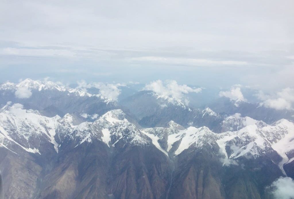 Mountain Views Flying Into Bishkek