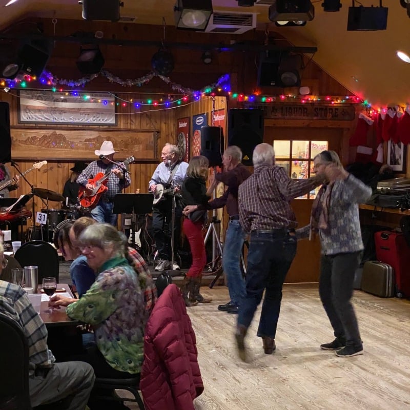 The band at the Stagecoach Bar in Wilson, Wyoming
