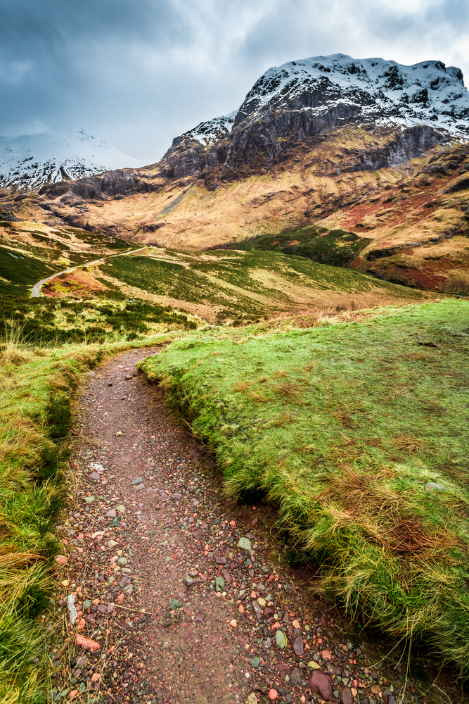 Mountain footpath in Glencoe, Scotland