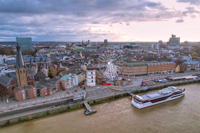 Aerial View of Düsseldorf, Germany