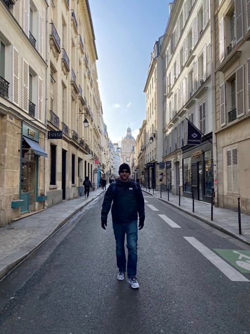 Nick Walking Around La Marais Paris France