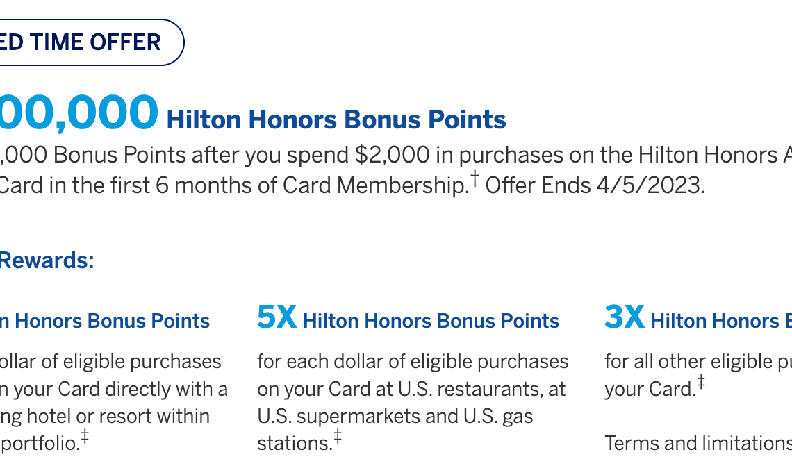 Amex US Hilton Cards: New Offers for Up to 165,000 Points!
