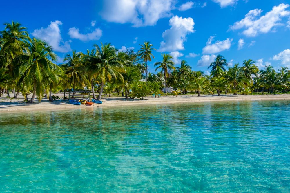 A beach on Ambergris Caye in Belize