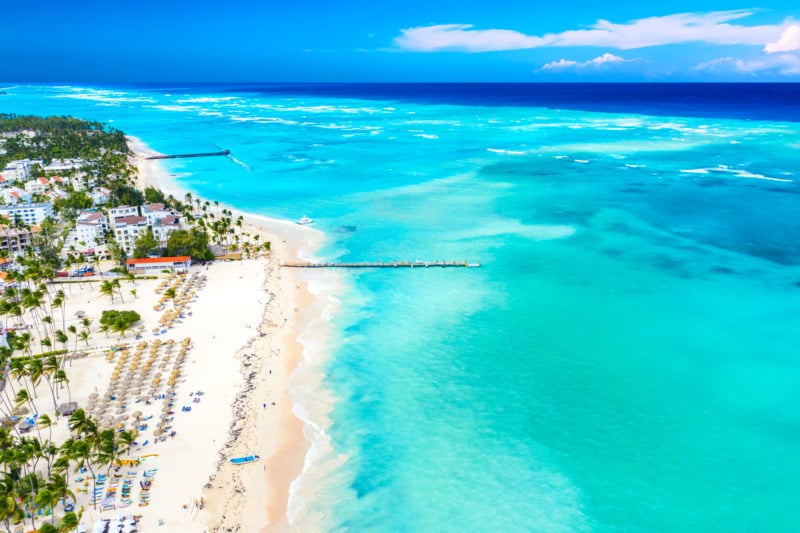 Punta Cana coastline in the Dominican Republic