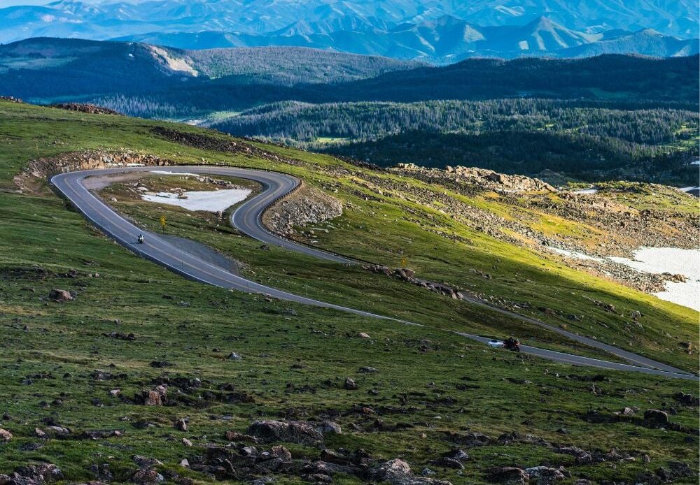 Mountain landscape in Beartooth highway at summertime in Montana.