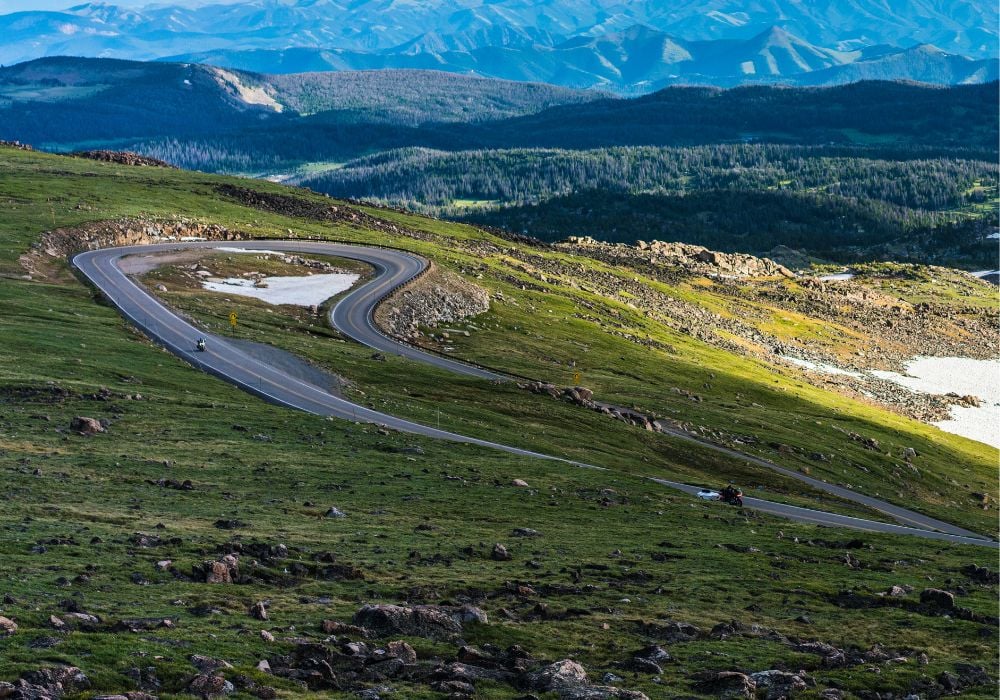 Mountain landscape in Beartooth highway at summertime in Montana.