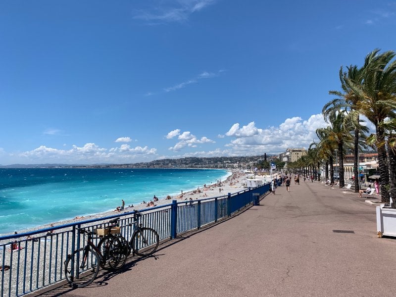 Promenade des Anglais Scenery and Skyline - exploring the coast is one of the best things to do in south of France