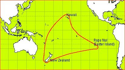 easter island polynesia triangle map