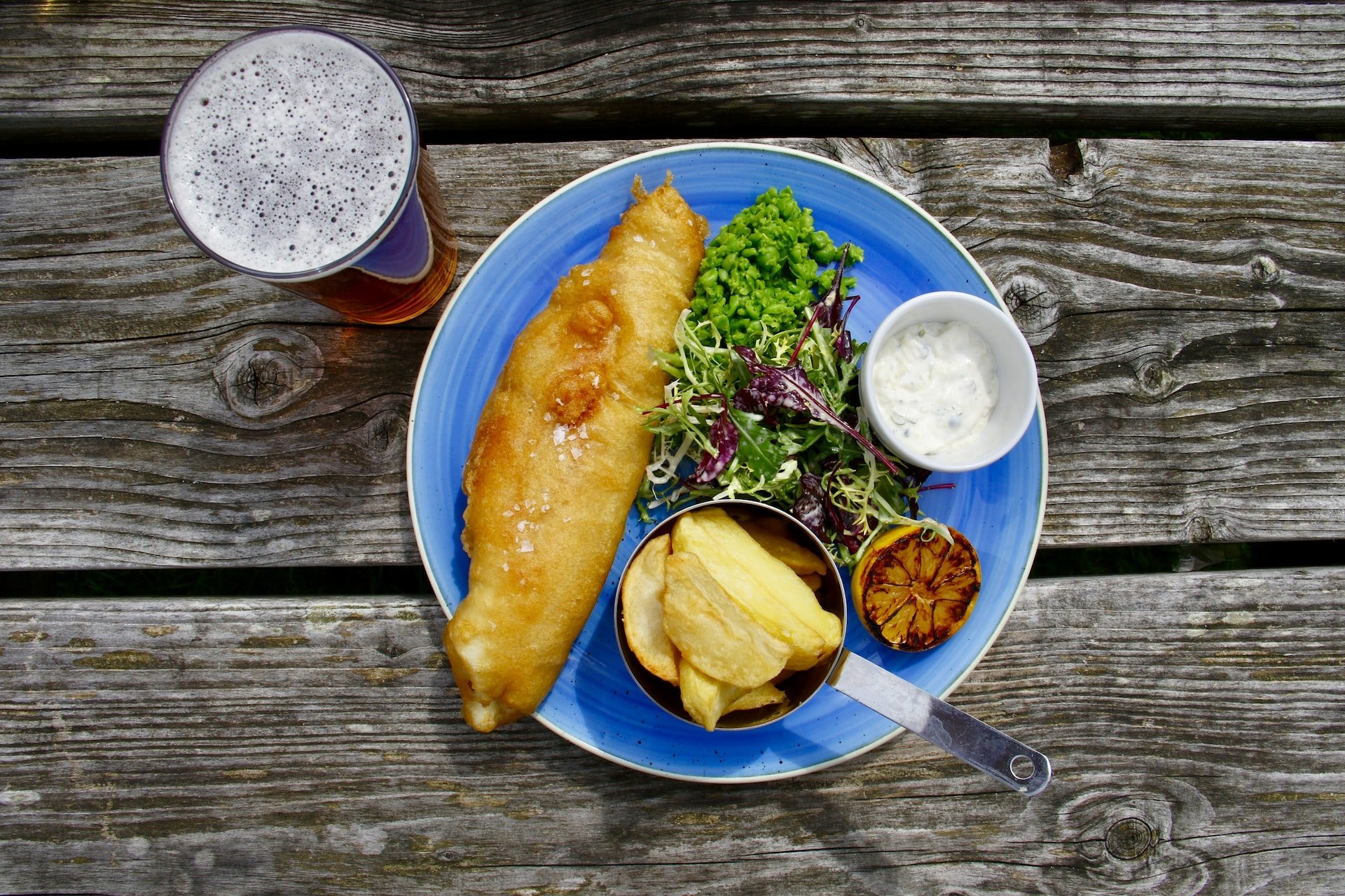 Fish and chips is one of the most common English food dishes in the UK (photo: Nick Fewings)