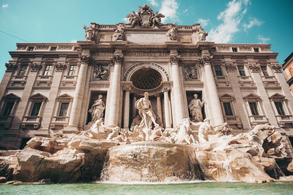 The trevi fountain in rome