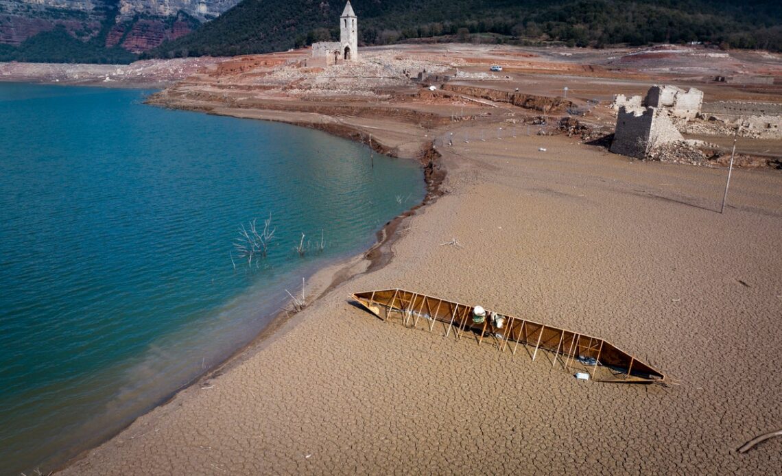 Ghost village appears out of reservoir in Spain as country hit by drought