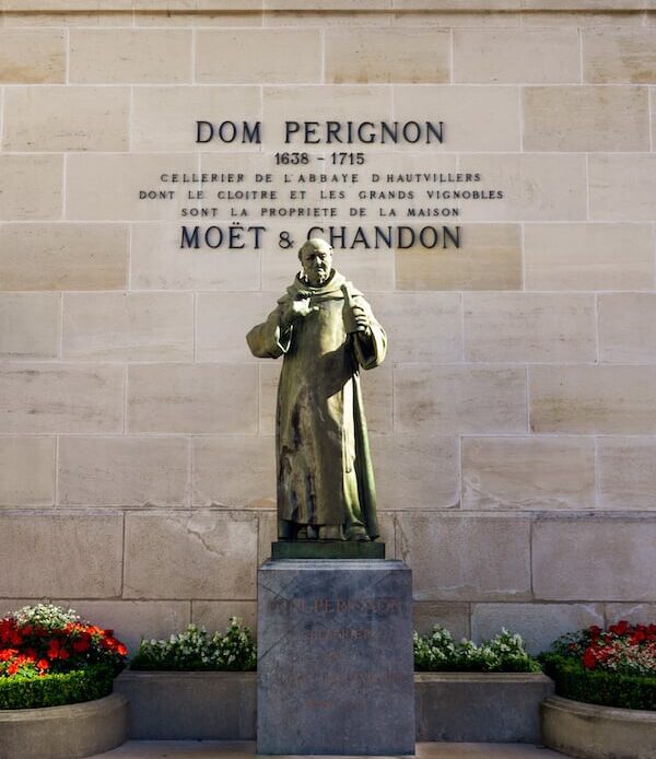 Statue of Dom Pierre Perignon at Moet & Chandon