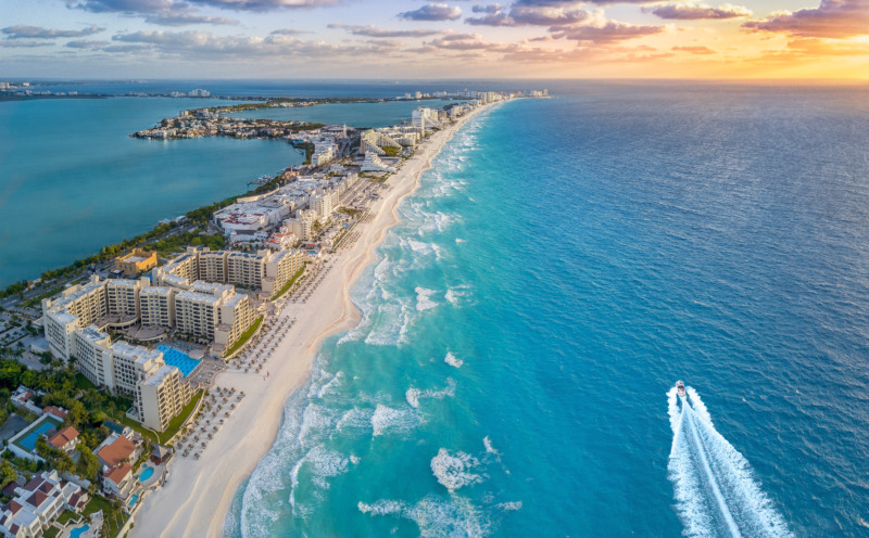 Cancun Hotel Zone from Above