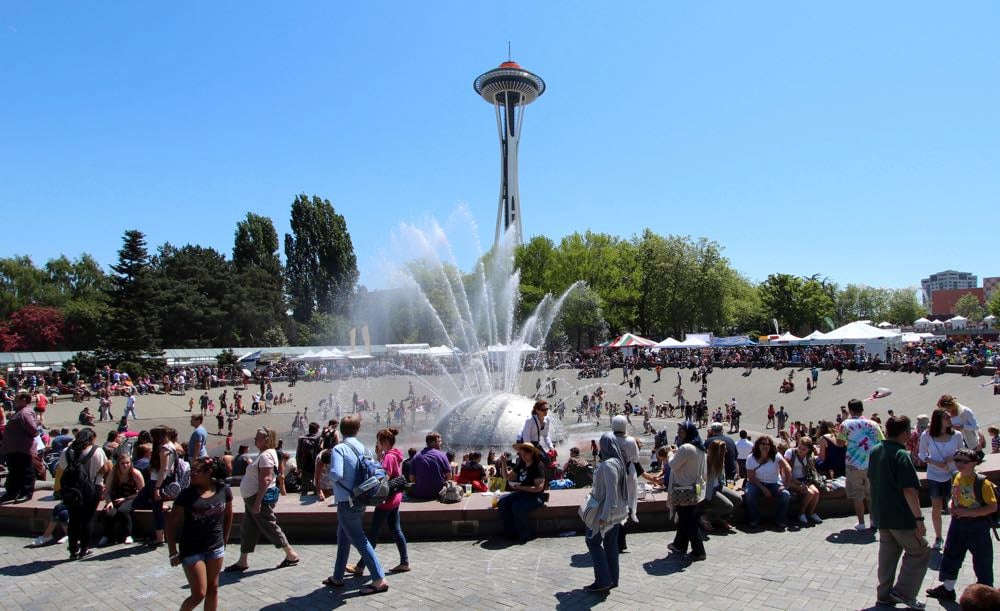 Space Needle in Seattle on a weekend trip