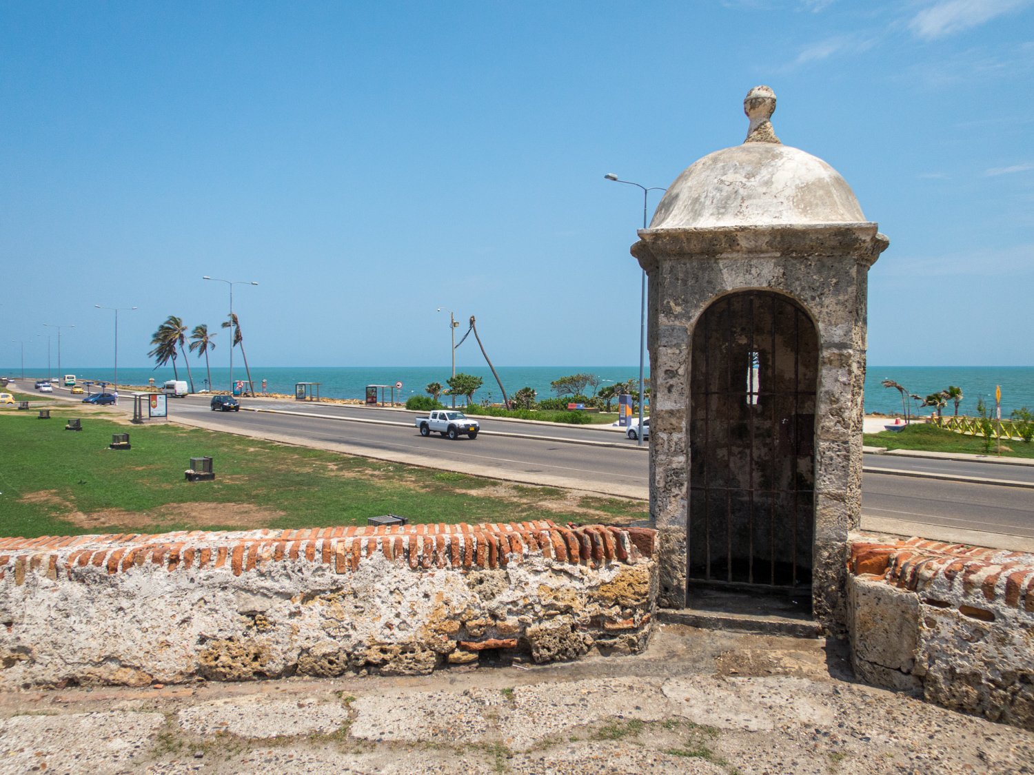 Walking the old city walls is one of the best things to do in Cartagena, Colombia