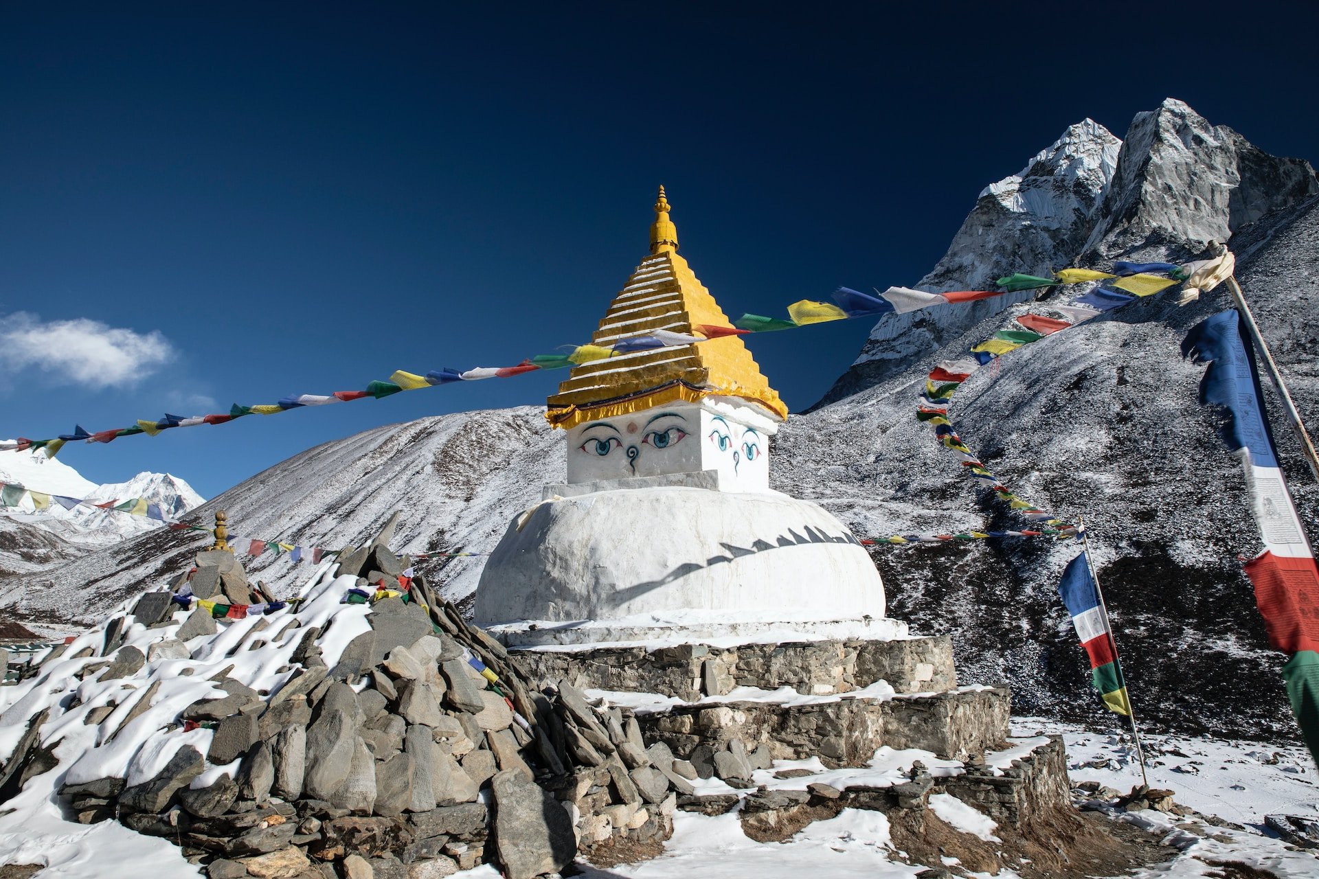 Tibetan Buddhist stupa - Dingboche, Everest region in Nepal (photo: Kerensa Pickett)