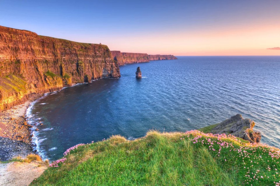 Cliffs of Moher at sunset in Co. Clare