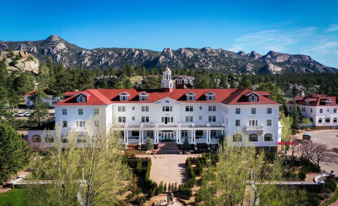 Front of Stanley Hotel, Estes Park in Colorado