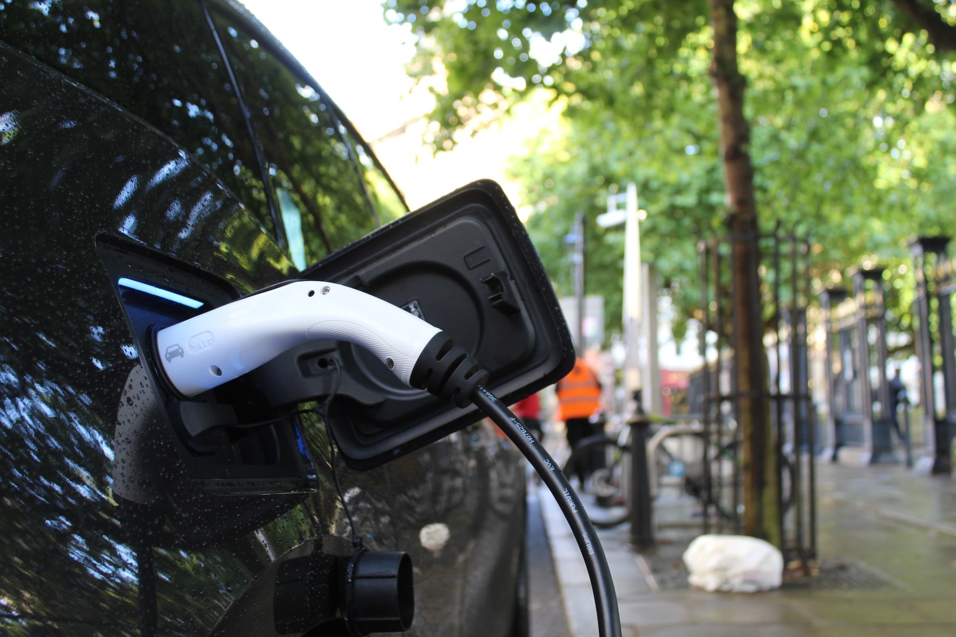 Charging an electric vehicle in the UK  (photo: Andrew Roberts)