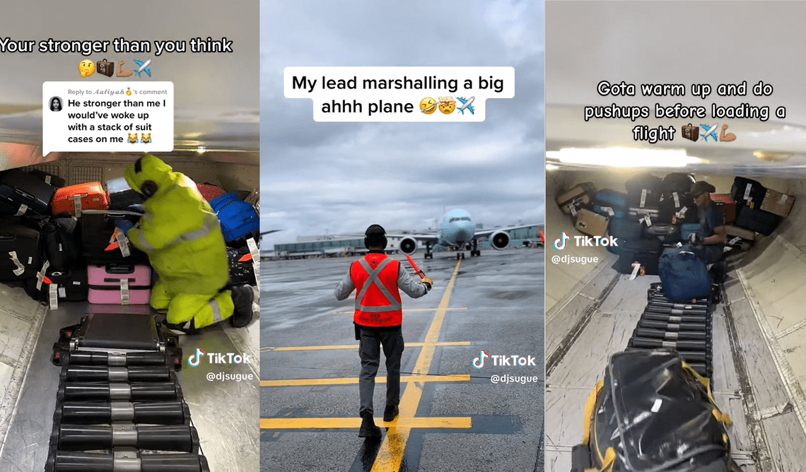 Airport worker goes viral over ‘real-life Tetris’ baggage handling skills