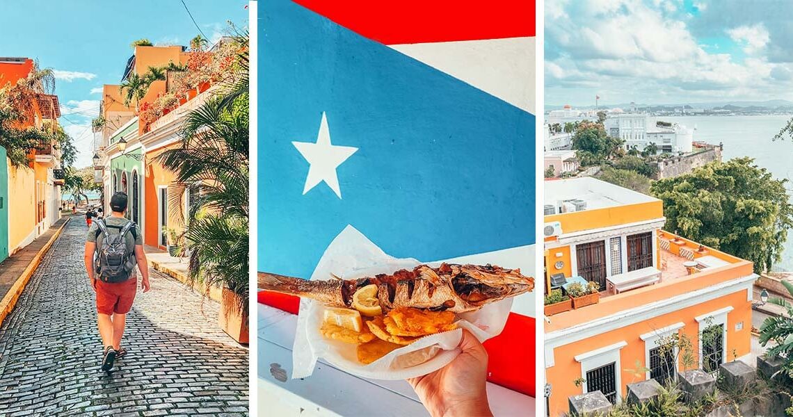 The perfect 4 day Puerto Rico itinerary! Snorkel on a Caribbean island, hike through a rainforest, discover historic castles, take a sunset cruise, kayak through a bioluminescent bay and more on the perfect trip to San Juan, Puerto Rico.