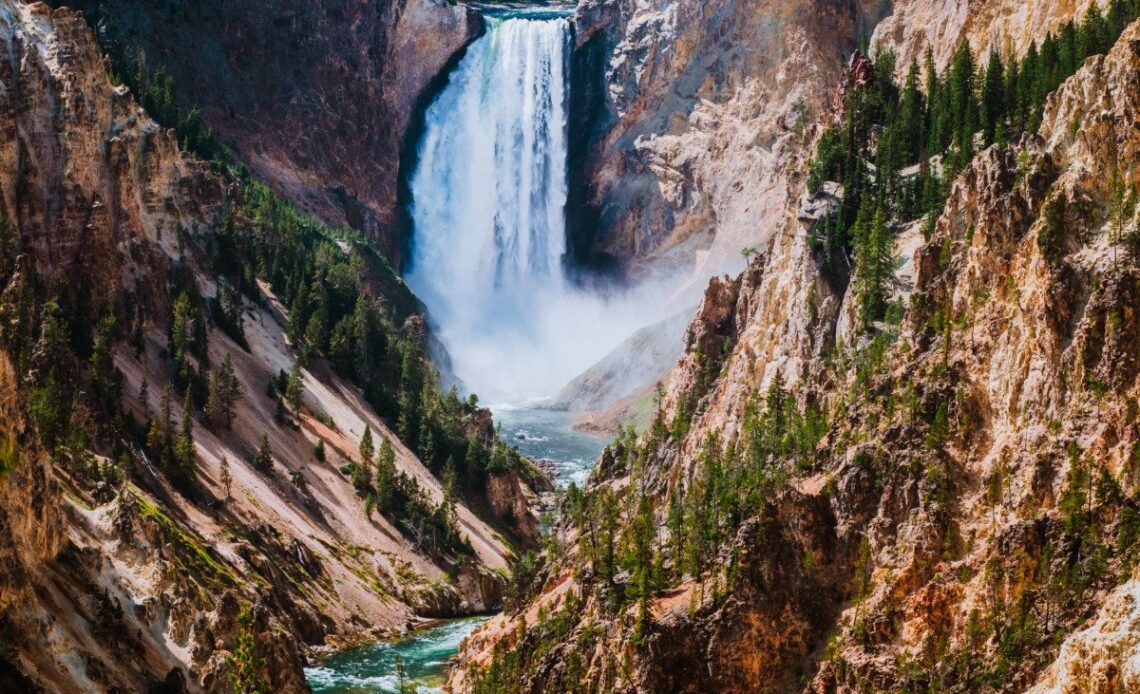 View of Grand Canyon in Yellowstone National Park