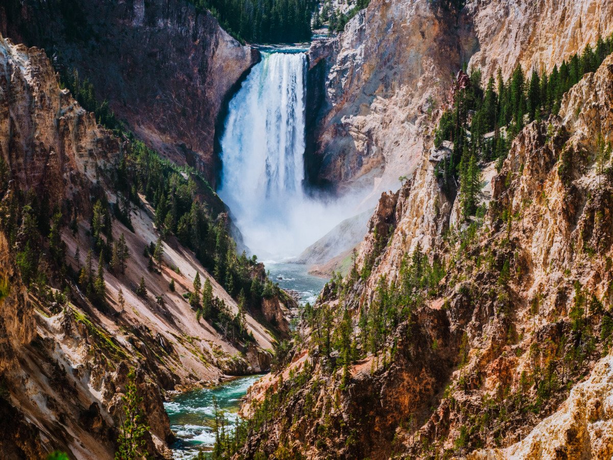 View of Grand Canyon in Yellowstone National Park