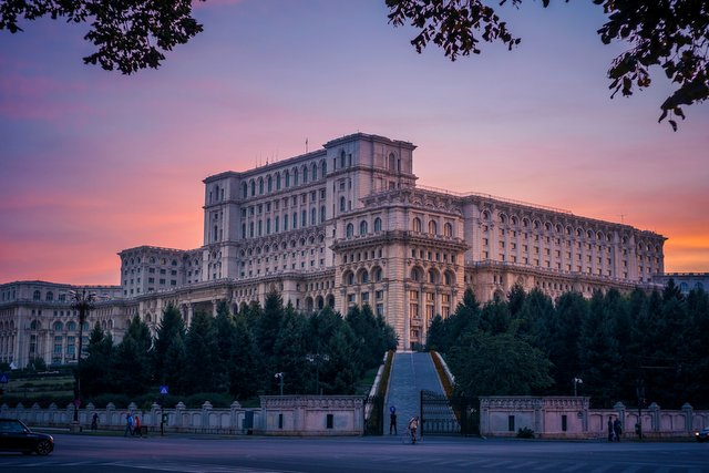 Landscape view of Parliament Palace Bucharest