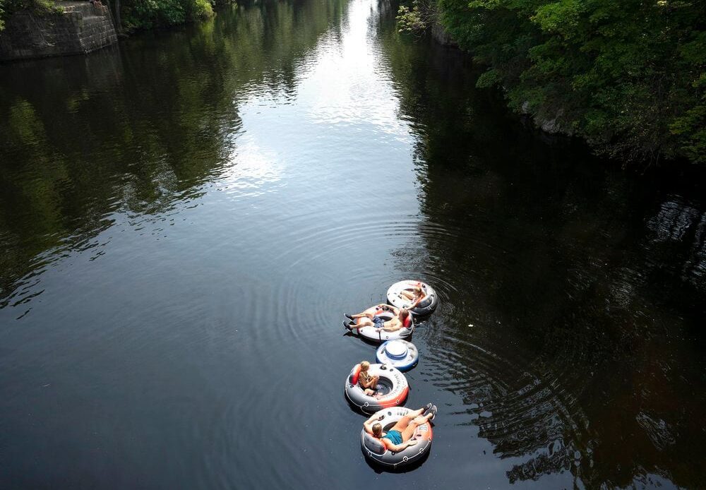 Tubing on the Saco River in Hollis, Maine