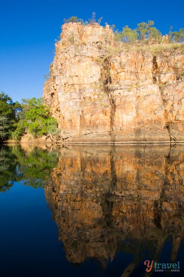 steep cliffs with river beside it Katherine Gorge