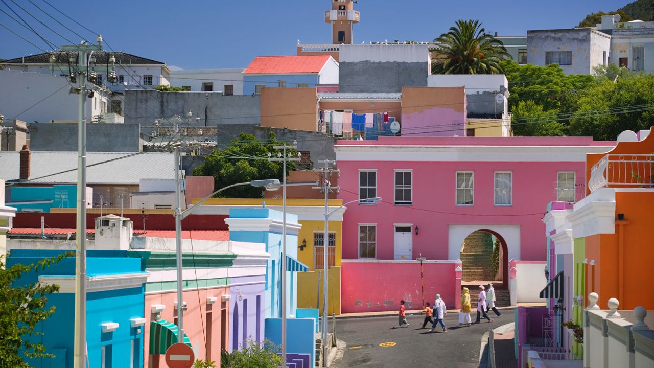 Bo-Kaap's colorful streetscape. 
