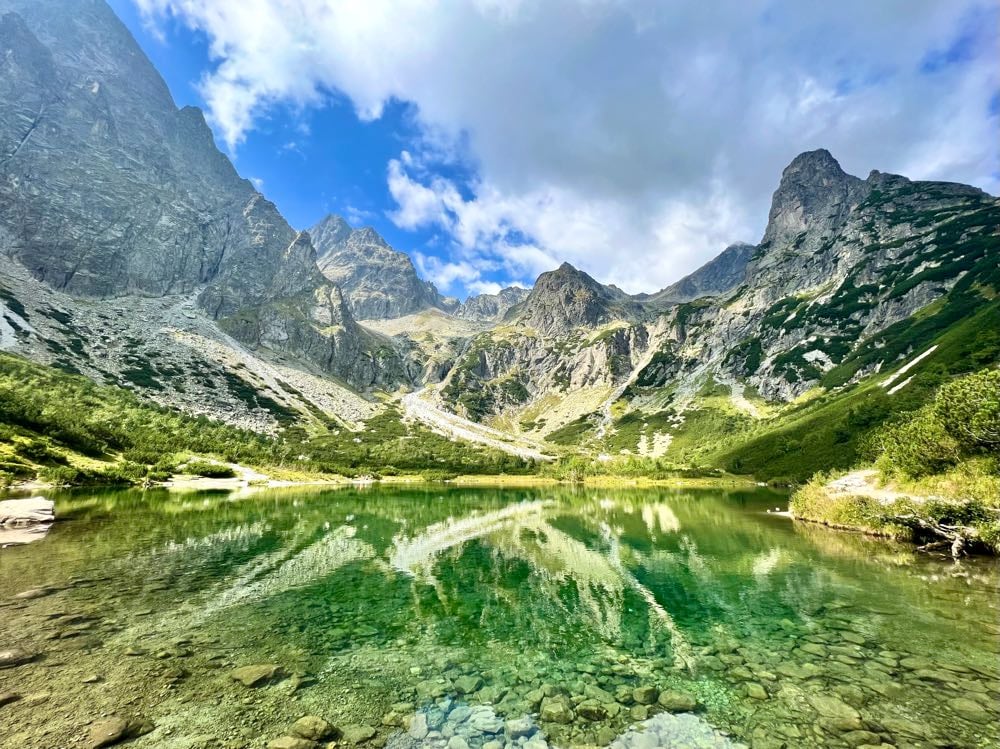 mountain lake in the tatras of slovakia 